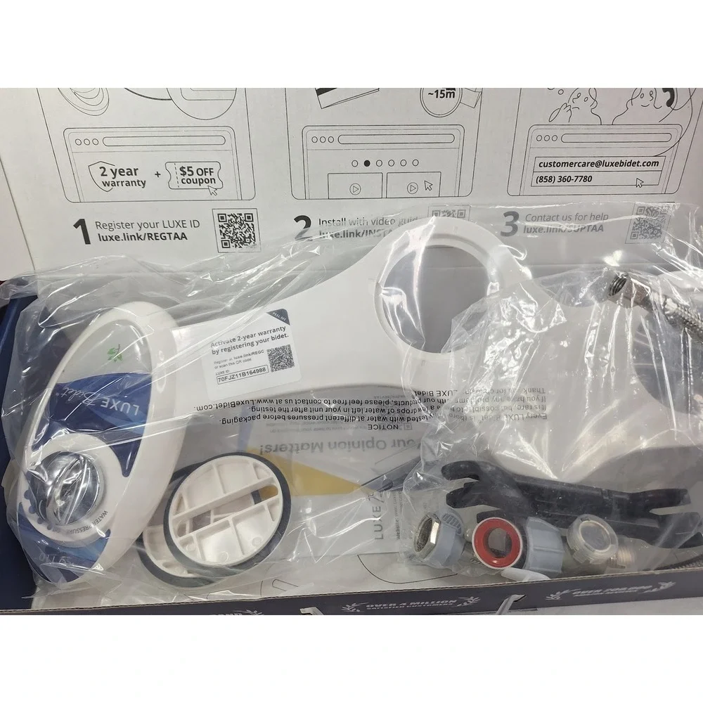 LUXE Bidet NEO 110 Blue Non-Electric Bidet Toilet Attachment Retractable Nozzle